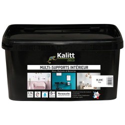 Peinture multi-supports - Intérieur - Mat - Blanc - 2.5 L - KALITT - Peintures - DE-367607