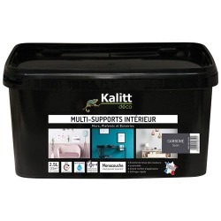 Peinture multi-supports - Intérieur - Satin - Carbone - 2.5 L - KALITT - Peintures - DE-367508