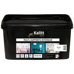 Peinture multi-supports - Intérieur - Satin - Blanc - 2.5 L - KALITT - Peintures - DE-367459