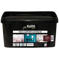 Peinture multi-supports - Intérieur - Mat - Rouge velours - 2.5 L - KALITT - Peintures - DE-367805