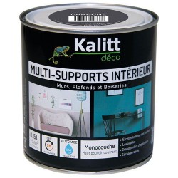 Peinture multi-supports - Intérieur - Mat - Carbone - 0.5 L - KALITT - Peintures - DE-366956