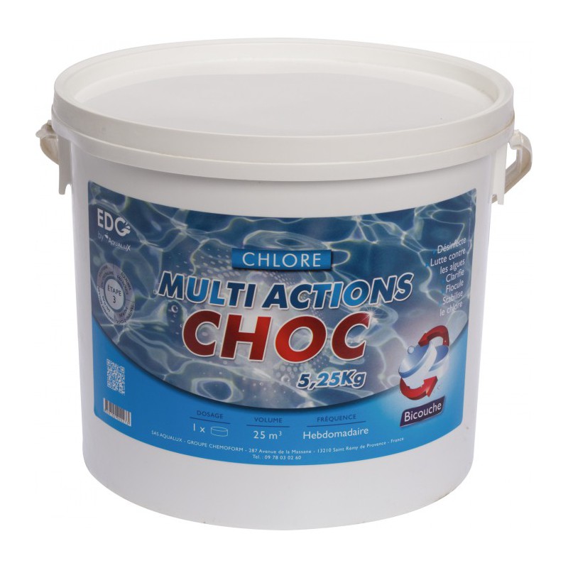 Clore choc Multiplus - Galets - 5,25 kg - EDG - Traitement / réparation piscine - BR-310101