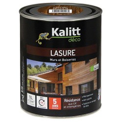 Lasures Les Modernes - Murs et boiseries - Chêne Moyen - 1 L - KALITT - Lasures et Vernis - DE-369520