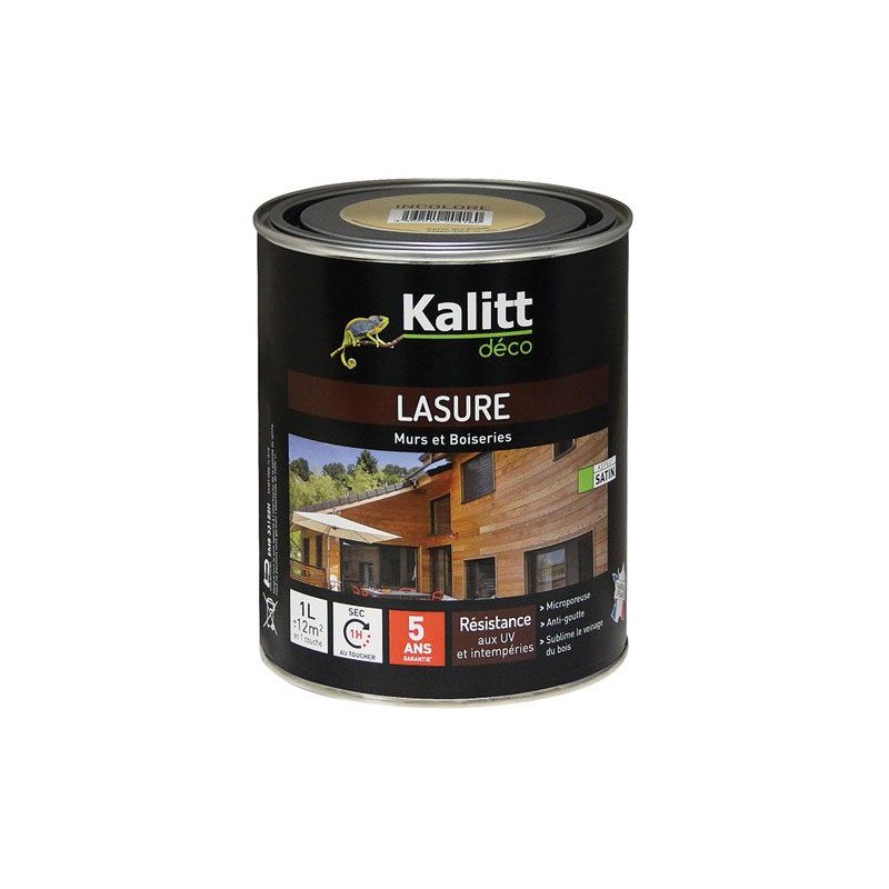 Lasures Les Modernes - Murs et boiseries - Incolore - 1 L - KALITT - Lasures et Vernis - DE-369678