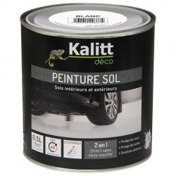 Peinture Spécial sol - Satin - Blanc - 0.5 L - KALITT - Peintures - DE-367961