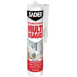 Mastic d'étanchéité Multi-usages - Blanc - 280 ml - SADER - Mastic sanitaire - BR-539057