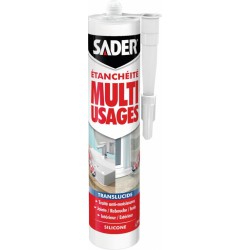 Mastic d'étanchéité Multi-usages - Translucide - 280 ml - SADER - Mastic sanitaire - BR-539059