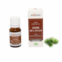 Huile essentielle BIO de Cèdre de l'Atlas 100% pure et naturelle -10 ml - AROFLORA - Huiles essentiellles - DE-198440