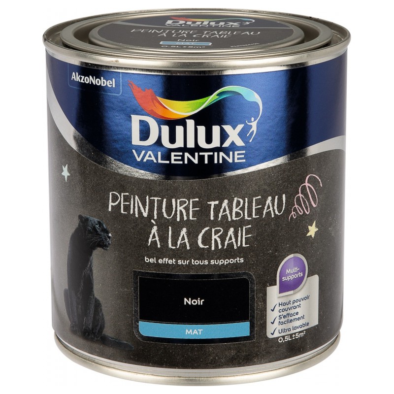 Peinture tableau à  la craie - Noir - 500 ml - DULUX - Peintures - BR-770078