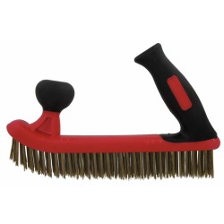 Brosse rabot avec fils en acier laitonné - 24 cm - SCID - Brosse de ponçage - BR-806548