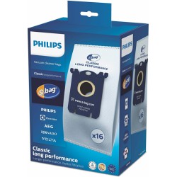 Sacs aspirateur - S-bag Classic long performance - Lot de 16 - PHILIPS - Accessoires Aspirateur - 8990475