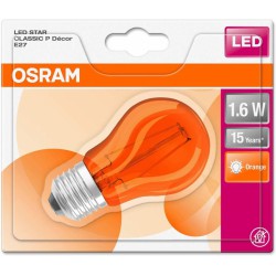 Ampoule LED à  filament - Sphérique - E27 - 1.6 W - Orange - OSRAM - Ampoules LED - DE-380337