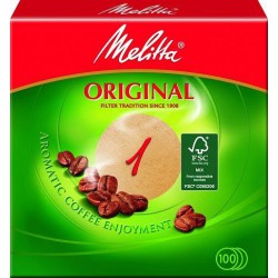 MELITTA - Filtre papier rond D94 - N°1 - Pour le Thé, Café, petit déjeûner - 301806