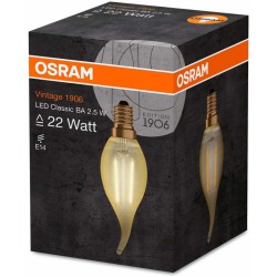 Ampoule LED à  filament - Vintage Édition 1906 - E14 - 2.5 W - Flamme Coup de vent - OSRAM - Ampoules LED - DE-378555