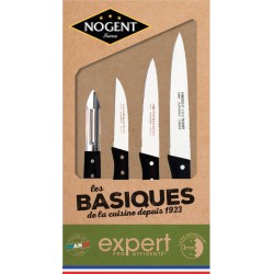 Coffret Expert de 3 couteaux + 1 éplucheur - Les Basiques - NOGENT - Coutellerie - BR-545214