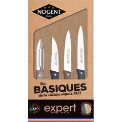 Coffret Expert affilé de 3 couteaux + 1 éplucheur - Les Basiques - NOGENT - Coutellerie - BR-545215