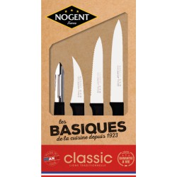 Coffret Classic polypro de 3 couteaux + 1 éplucheur - Les Basiques - NOGENT - Coutellerie - BR-545206