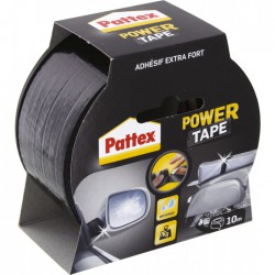 Adhésif super-puissant Power Tape Noir - 10 m x 50 mm - PATTEX - Ruban adhésif fixateur - BR-307949