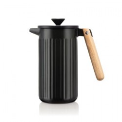 Cafetière à  piston en porcelaine, 8 tasses, 1.0 L - Douro - Noir - BODUM - Pour le Thé, Café, petit déjeûner - DE-514183