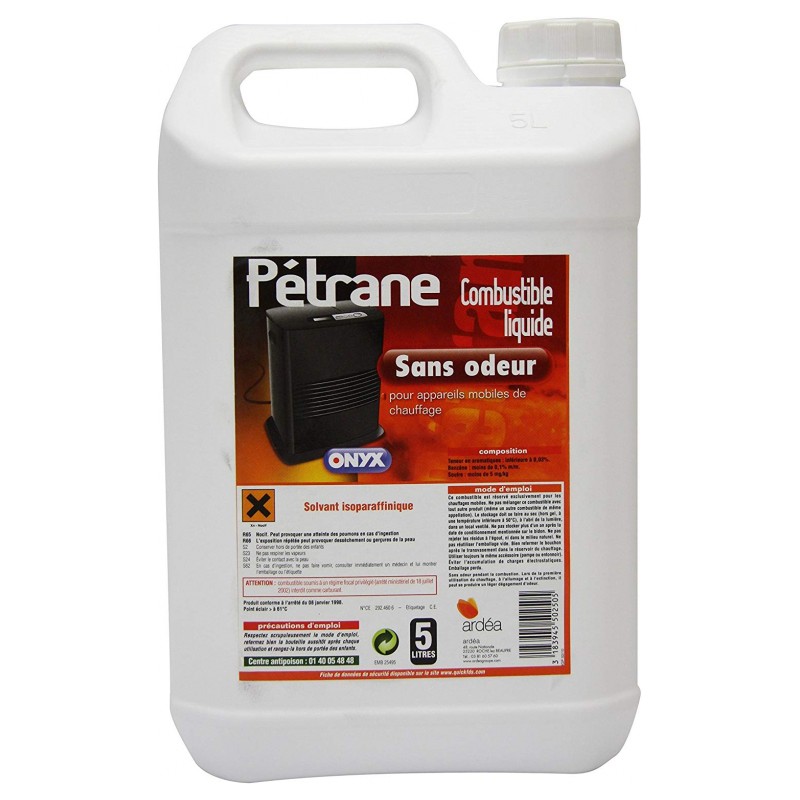 Combustible liquide pour chauffage - Pétrane - 5 L - ONYX - Cheminées / Poêles / Chauffage - DE-266320