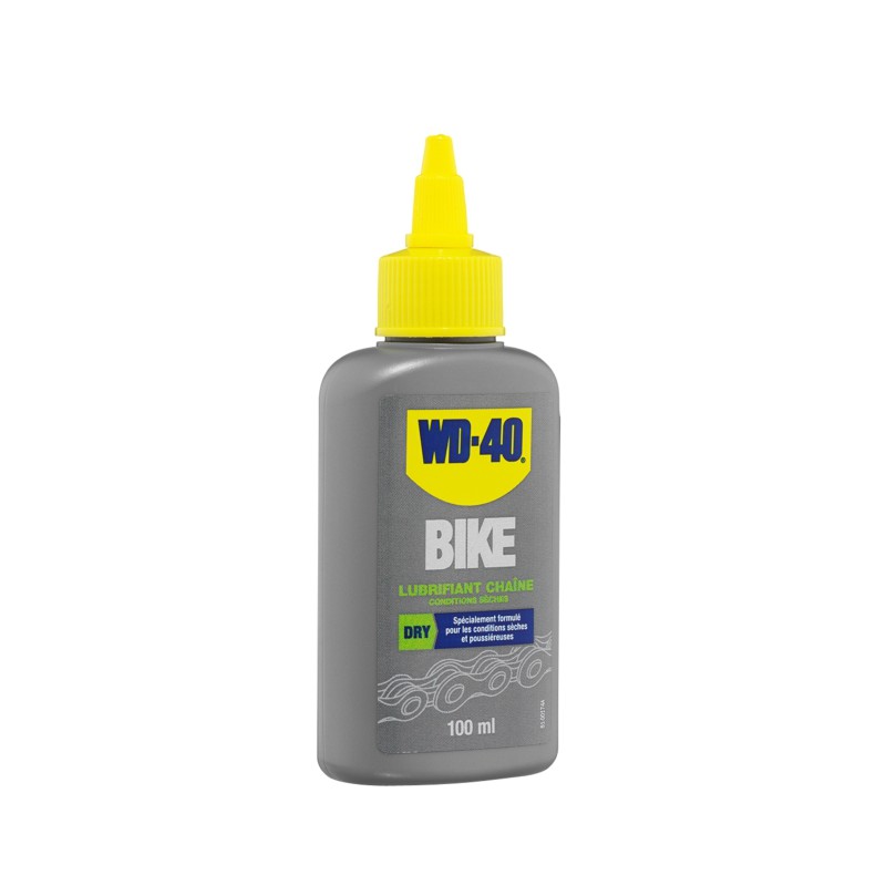 Lubrifiant chaîne conditions sèches - Spécial vélo - 100 ml - WD-40 BIKE - Lustrage et entretien - DE-217661