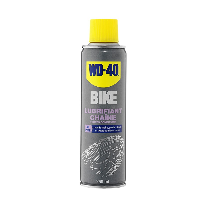 Lubrifiant chaîne toutes conditions - Spécial vélo - 250 ml - WD-40 BIKE - Lustrage et entretien - DE-217695