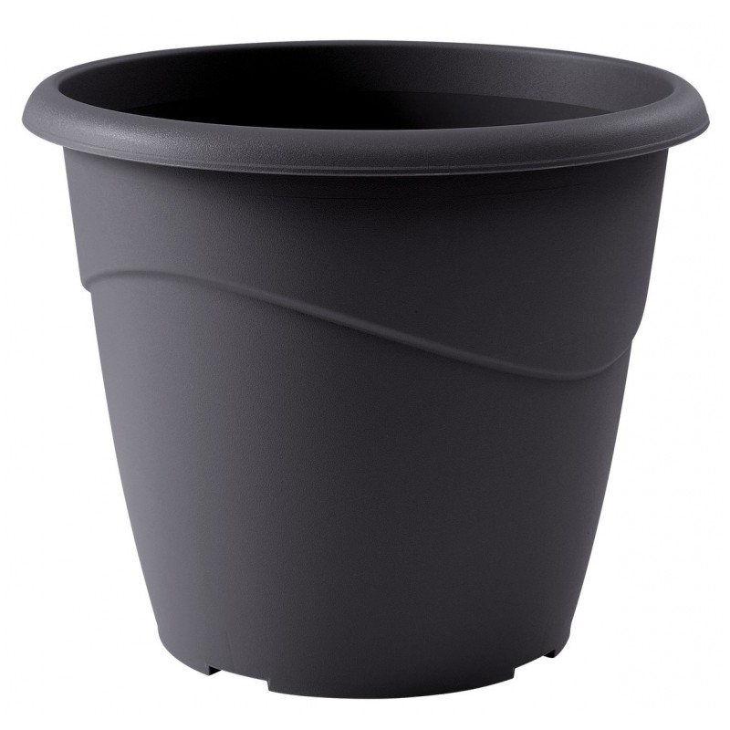 Pot à  fleurs - Rond - Marina - Gris - 2 L - EDA - Pots ronds - BR-308073