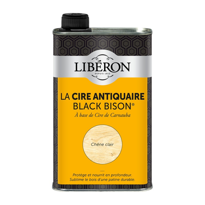 Cire d'antiquaire liquide - Black Bison - Chêne clair - 500 ml - LIBERON - Entretien du bois - DE-536649