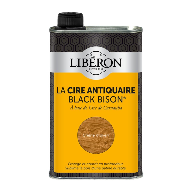 Cire d'antiquaire liquide - Black Bison - Chêne moyen - 500 ml - LIBERON - Entretien du bois - DE-536656