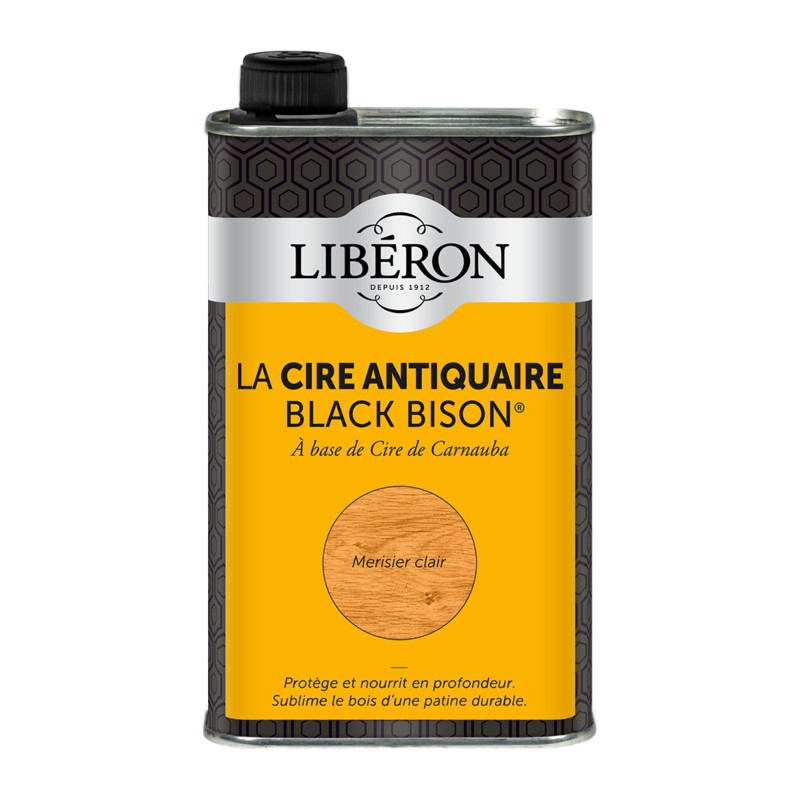 Cire d'antiquaire liquide - Black Bison - Merisier clair - 500 ml - LIBERON - Entretien du bois - DE-536805