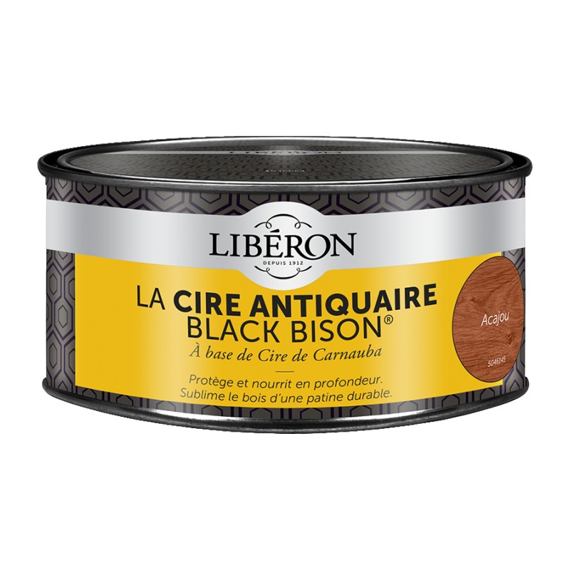 Cire d'antiquaire en pâte - Black Bison - Acajou - 500 ml - LIBERON - Entretien du bois - DE-536557