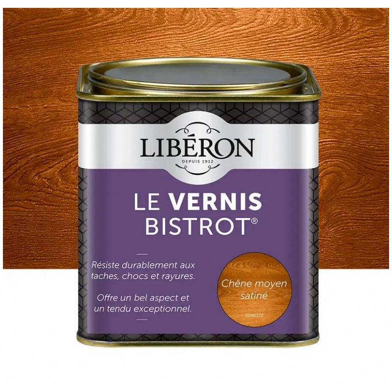 Le Vernis Bistrot - Chêne moyen - 500 ml - LIBERON - Réparation et rénovation du bois - DE-536490