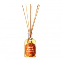 Bambous parfumés - Miel épices - 100 ml - LAMPE DU PARFUMEUR - Parfum d'intérieur - DE-408997