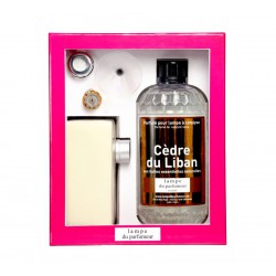 Coffret Brique blanche & Recharge - Cèdre du liban - LAMPE DU PARFUMEUR - Parfum d'intérieur - DE-542977