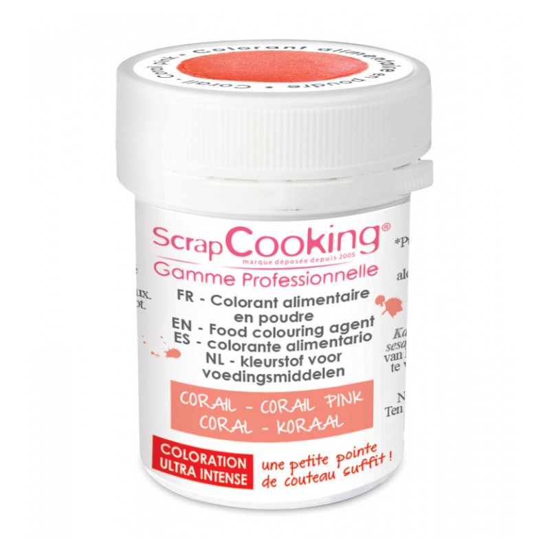 Colorant alimentaire en poudre corail - SCRAPCOOKING - Épicerie sucrée - DE-275637