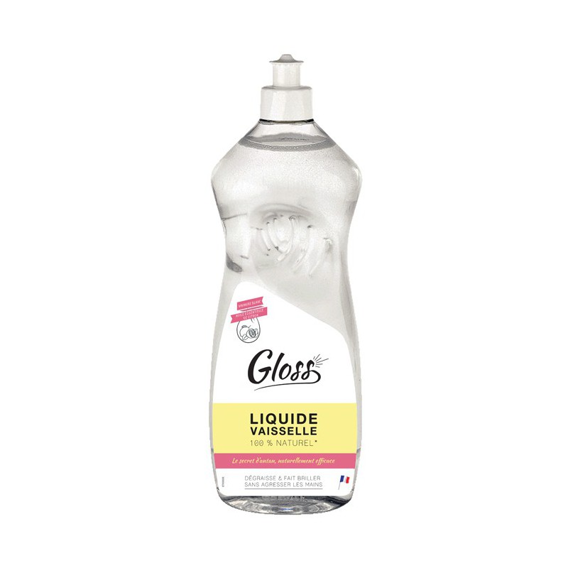 Liquide vaisselle - Citron - 100 % Naturel - 1 L - GLOSS - Entretien de la vaisselle - DE-380972