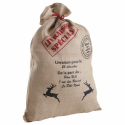 Sac à  cadeaux en Jute - Spécial Noël - AUBRY GASPARD - Accueil - DE-795120