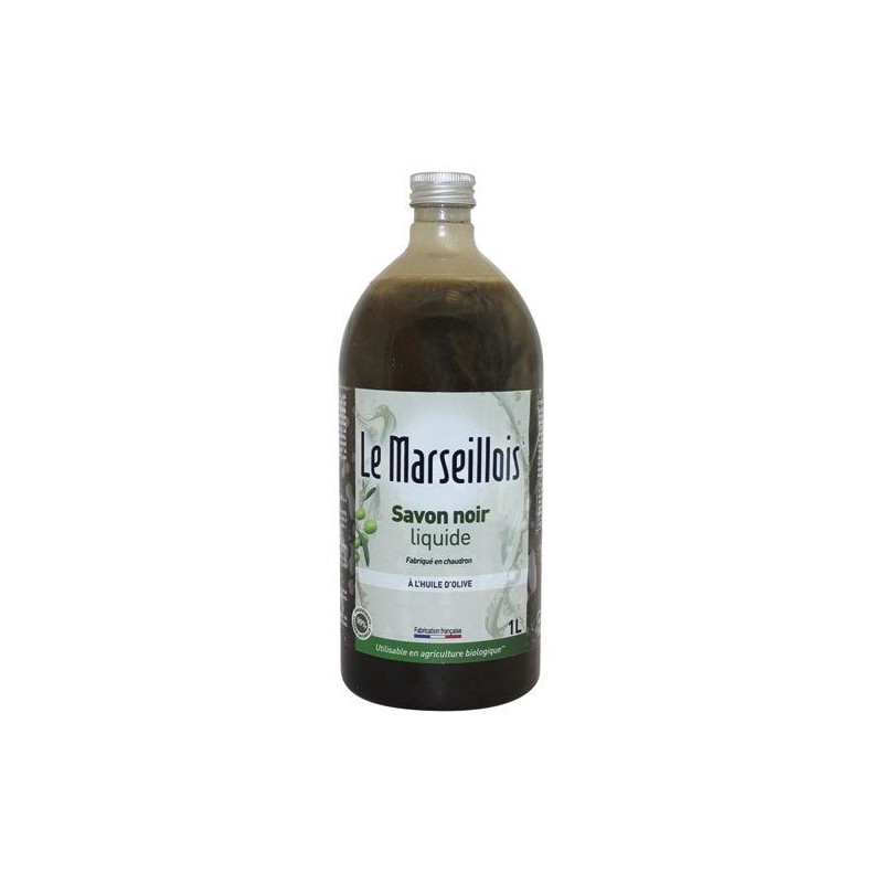 Savon noir liquide à  l'huile d'olive - 1 L - LE MARSEILLOIS - Entretien des sols - DE-500050