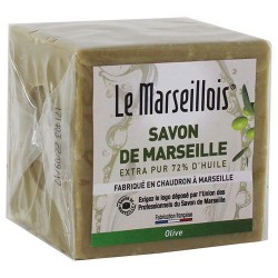 Cube de savon de marseille - Olive - 300 Grs - LE MARSEILLOIS - Bain, savons et soins du corps - DE-429183