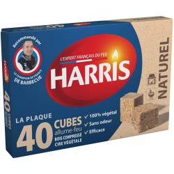 40 cubes allume-feu 100 % naturel - HARRIS - Cheminées / Poêles / Chauffage - 753920P