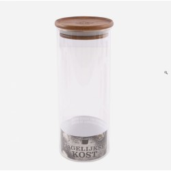 Bocal en verre avec couvercle bois Acacia - 1.1 L - POINT VIRGULE - Conservation / Boite / Emballage - DE-411298