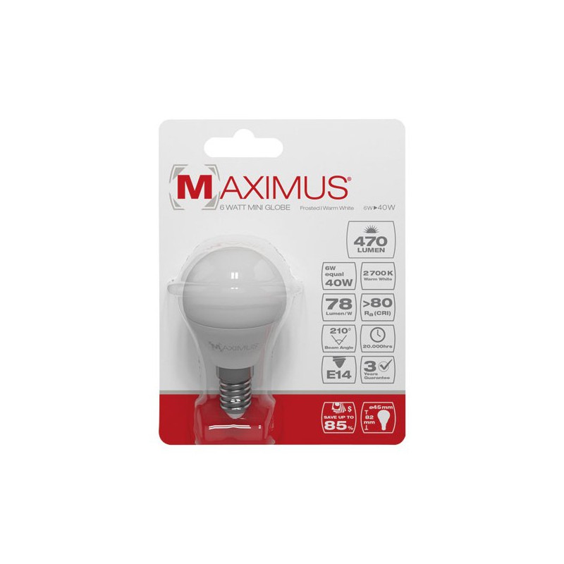 Ampoule LED bulb - E14 - 6 Watts - Maximus - DURACELL - Ampoules LED - DE-234765