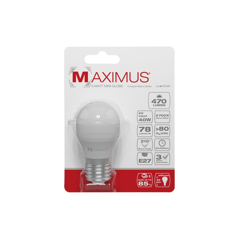 Ampoule LED bulb - E27 - 6 Watts - Maximus - DURACELL - Ampoules LED - DE-234518