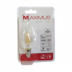 Ampoule filament LED Flamme - E14 - 2 Watts - Maximus - DURACELL - Ampoules LED - DE-233460