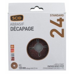 Disque alésage étoilé de 22 mm - 125 mm - Grain 24 - SCID - Disque - BR-044644