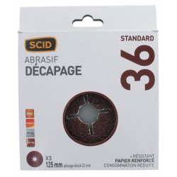 Disque alésage étoilé de 22 mm - 125 mm - Grain 36 - SCID - Disque - BR-044645