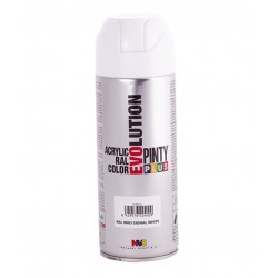 Peinture acrylique - Blanc brillant - 400 ml - PINTY - Peinture aérosol - DE-639195