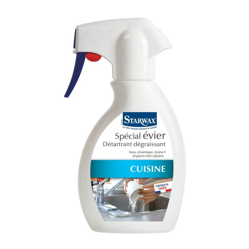 Détartrant et dégraissant - Spécial évier - 250 ml - STARWAX - Entretien de la cuisine - BR-506447 Détartrant et dégraissant - Spécial évier - 250 ml - STARWAX - Entretien de la cuisine - BR-506447