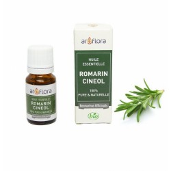 Huile essentielle BIO de Romarin Cinéole 100% pure et naturelle -10 ml - AROFLORA - Huiles essentiellles - DE-198424