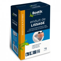 Enduit de lissage en poudre - Murs et plafonds - 1 Kg - BOSTIK - Enduit de lissage - BR-125124